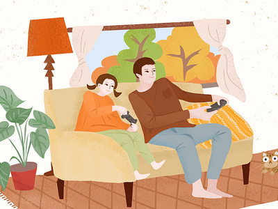 Gaming time app design flat illustration illustrator ux website