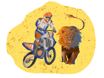 Off The Wall 5 app design flat illustration illustrator lion motocross ui vans web