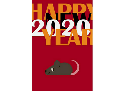 Happy new year greeting card