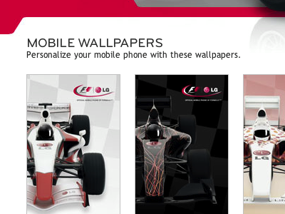 Formula 1 Racing And LG Mobile Phones