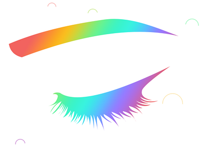 PRIDE: Iconic Brows & Lashes beauty beauty logo branding icon logo pride pride 2019 pride month salon