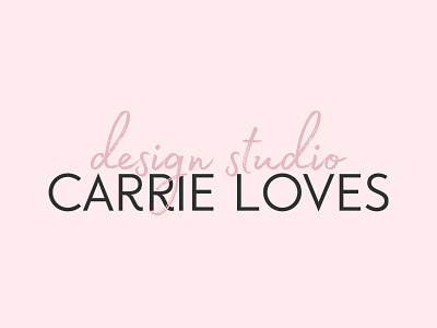 Carrie Loves Design Studio branding design logo