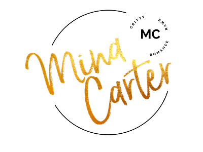 Mina Carter branding design illustration logo metallic typography