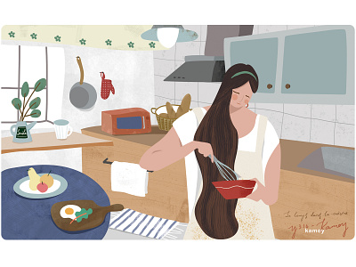In my kitchen illustrate illustration
