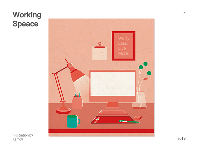 Working Space illustrate illustration work desk