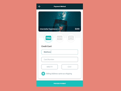 Daily #2 Credit Card Checkout dailyui