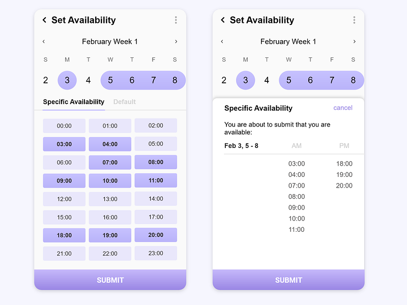 Browse thousands of Calendar Availability images for design inspiration