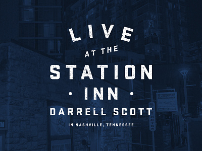 Darrell Scott Live Cover album cover nashville typography