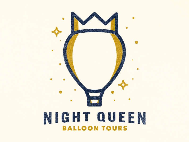 Night Queen Logo balloon branding daily challange hot air balloon identity logo logo challenge