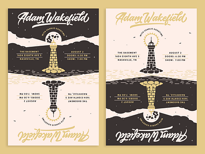 Adam Wakefield Lighthouse illustration music nashville poster poster art poster design posters print show poster