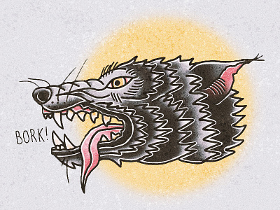 Wolf Head illustraion ipadpro