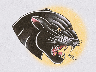 Panther Head illustration ipadpro