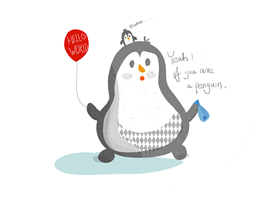 Hello!World illustration penguin