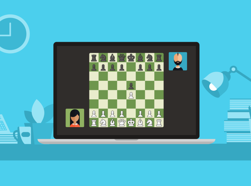 Playing Chess during office hours by Juan Carlos Alcoser on Dribbble