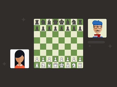 More chess from chess.com board games caual games checkers chess chess champion chess design chess.com chessboard flat flat art flat design flat illustration motion motion design motion graphics play online promo video ui video games web games