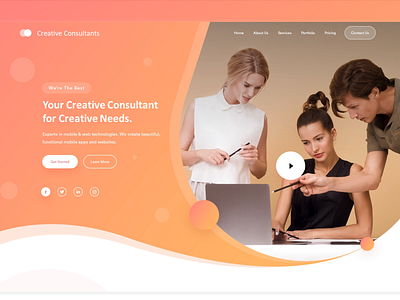 Business Consultancy Landing Page branding challenge consulting dailyui debutshot design dribbble landing page landingpage ui ux website design