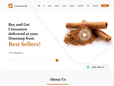 Cinamon Auction Landing Page auction branding cinnamon landing page srilanka ui ux
