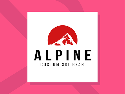 Alpine Custom Ski Gear | Concept Logo branding concept concept design design graphic design icon logo logo design minimal vector