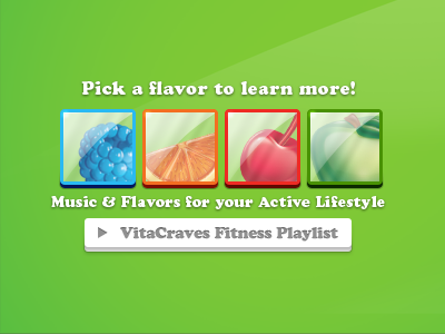 Flavor Selector buttons chunky commercial photoshop ui