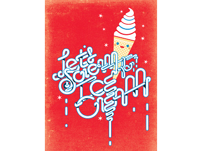 Let’s scream for ice cream! design illustration typography