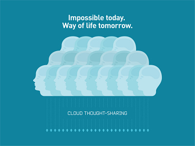 Cloud Thought-sharing advertising design education illustration technology