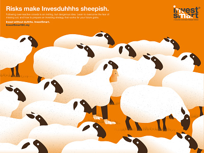 Sheepish Invesduhhhs — InvestSmart Ad Campaign advertising branding campaign design finance illustration investment
