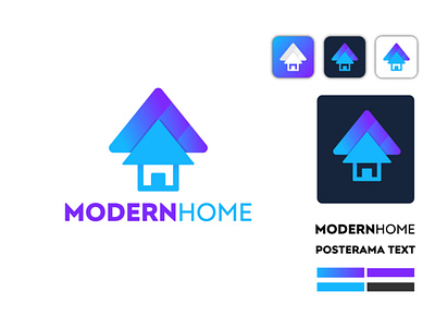 Modern Home logo design. Real Estate logo design app branding business constraction gradient icon illustration logo modern logo real estate logo vector