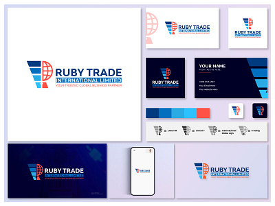 RUBY TRADE LOGO animation app branding business design flat gradient graphic design icon illustration logo logo color logo design logotype minimal typography ui ux vector web
