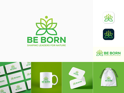Be Born Logo Design agriculture app brand identity branding farming logo logo design modern skils
