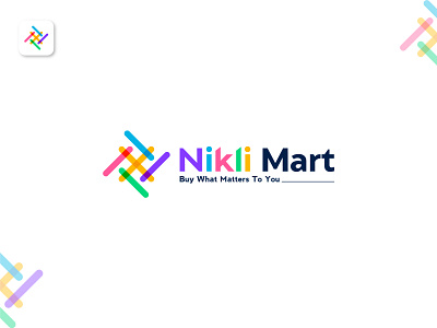 Nikli Mart eCommerce Logo app branding business ecomerce icon logo logo design online store website