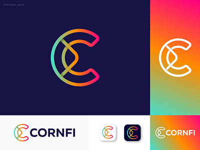 Modern C Letter Logo app branding business colorful graphic design icon logo logo design modern