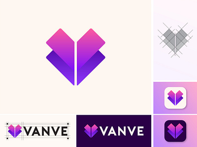 Modern V Letter Logo | Vanve logo Branding