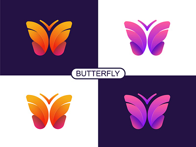 Modern Butterfly Logo Design art branding business butterfly graphic design icon logo logo design modern