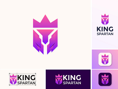King Spartan Logo Design app art branding business graphic design icon king logo logo design modern spartan