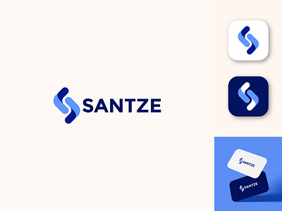 Santze Logo Design | S letter Logo app branding business graphic design logo logo design minimalist logo modern s letter logo simple