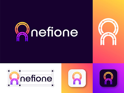 Tech Logo | nefione logo design branding icon letter logo logo design management tech