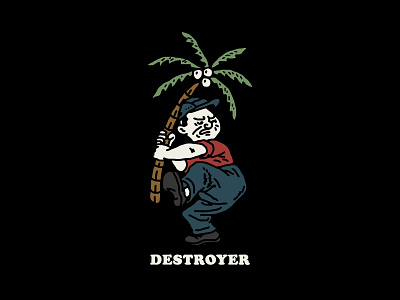 Destroyer apparel art branding design flat forsale icon illustration illustrator lettering logo merch minimal paradise tattoo tattoo art tattoo design typography vector