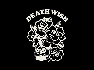 Death Wish apparel art bandmerch branding design designforsale flat forsale icon illustration illustrator lettering logo merch minimal paradise tattoo tattoo art tattoo design vector