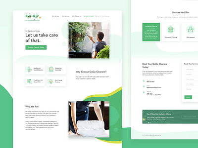 Go Go Landing Page cleaning design landing page maintenance service web web design