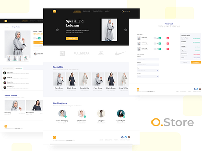 O.Store - Fashion Store brand fashion landing page shopping shopping app ui design ux design webdesign