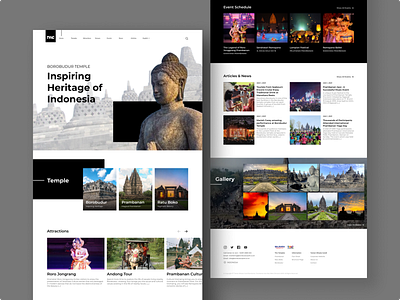 Borobudur Landing Page - Design Exploration