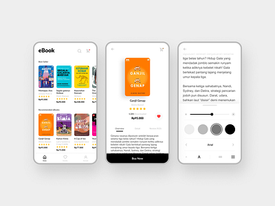 eBook Store - Design Exploration book reading book store challenge clean ui ebook mobile app mobile design reading app simple ui design ux design