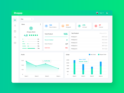 Seller Dashboard - Design Exploration challenge dashboard graphic minimalist seller app summary ui ux web application web design website