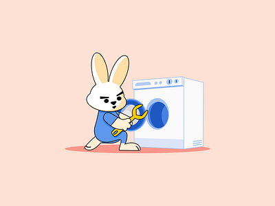 repairman rabbit illustration rabbit repairman