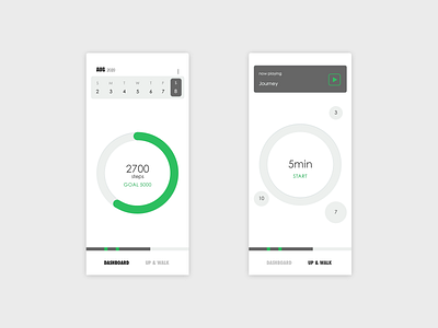 Alarm app health standup ui walk