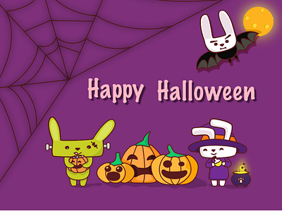 Happy Halloween character halloween rabbits