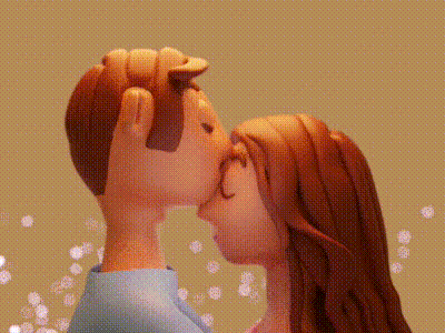 lover 3d 3d art animated gif blender3d character couple illustration lovely modeling