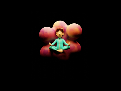 Inner peace 3d 3d art 3d modeling animation character design