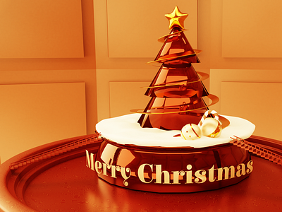 Sweet Christmas 3d ill illustration tree xmas