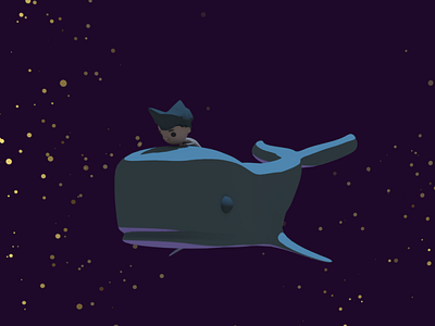 Whale and boy 3d